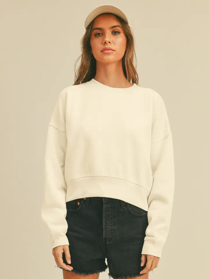 Caution in the Wild Boxy Sweatshirt- Off White