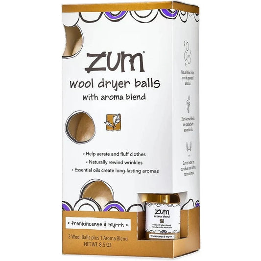 Frankincense & Myrrh Zum Wool Dryer Balls Kit