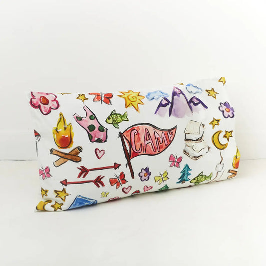 Happy Camper Pink Pillowcase