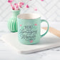 Mug Teal/White You Are an Amazing Woman