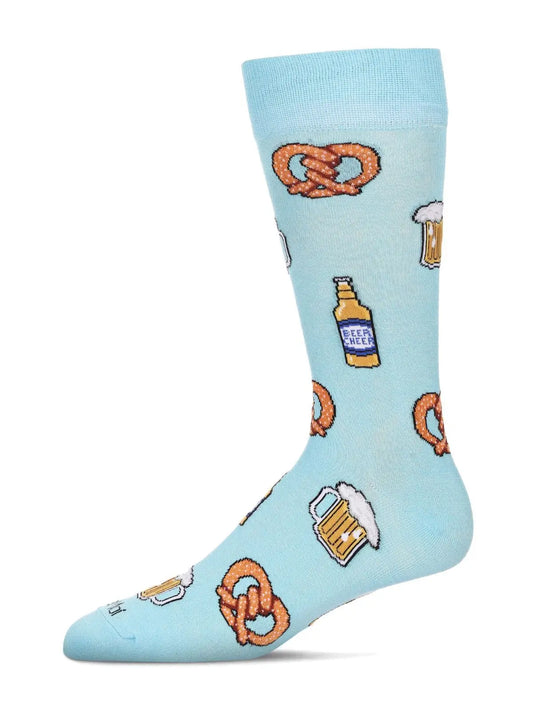 Men's Beer & Pretzels Crew Socks