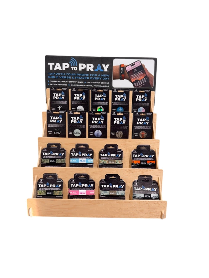 Tap To Pray™ - Prayer Tag Keychains- Black & Cross