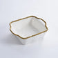 8x8 Square Baking Dish White/Gold