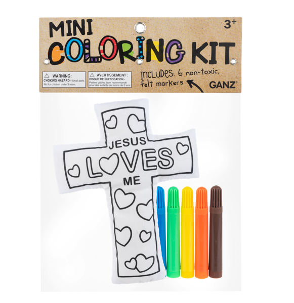 Ganz Mini Coloring Kit- Jesus Loves Me Cross