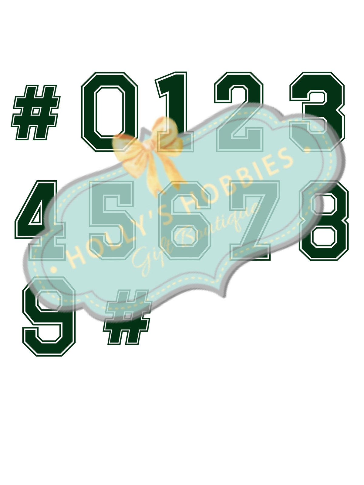 Transfer- Hunter Green Numbers