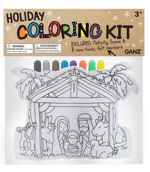 8" Color Kit Nativity Set