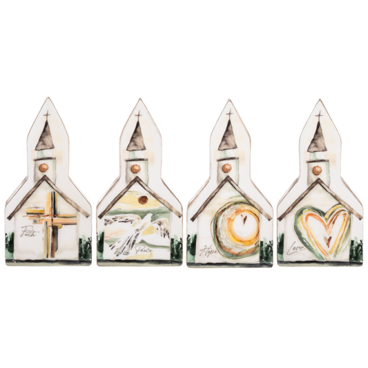 Watercolor Church Art Blocks