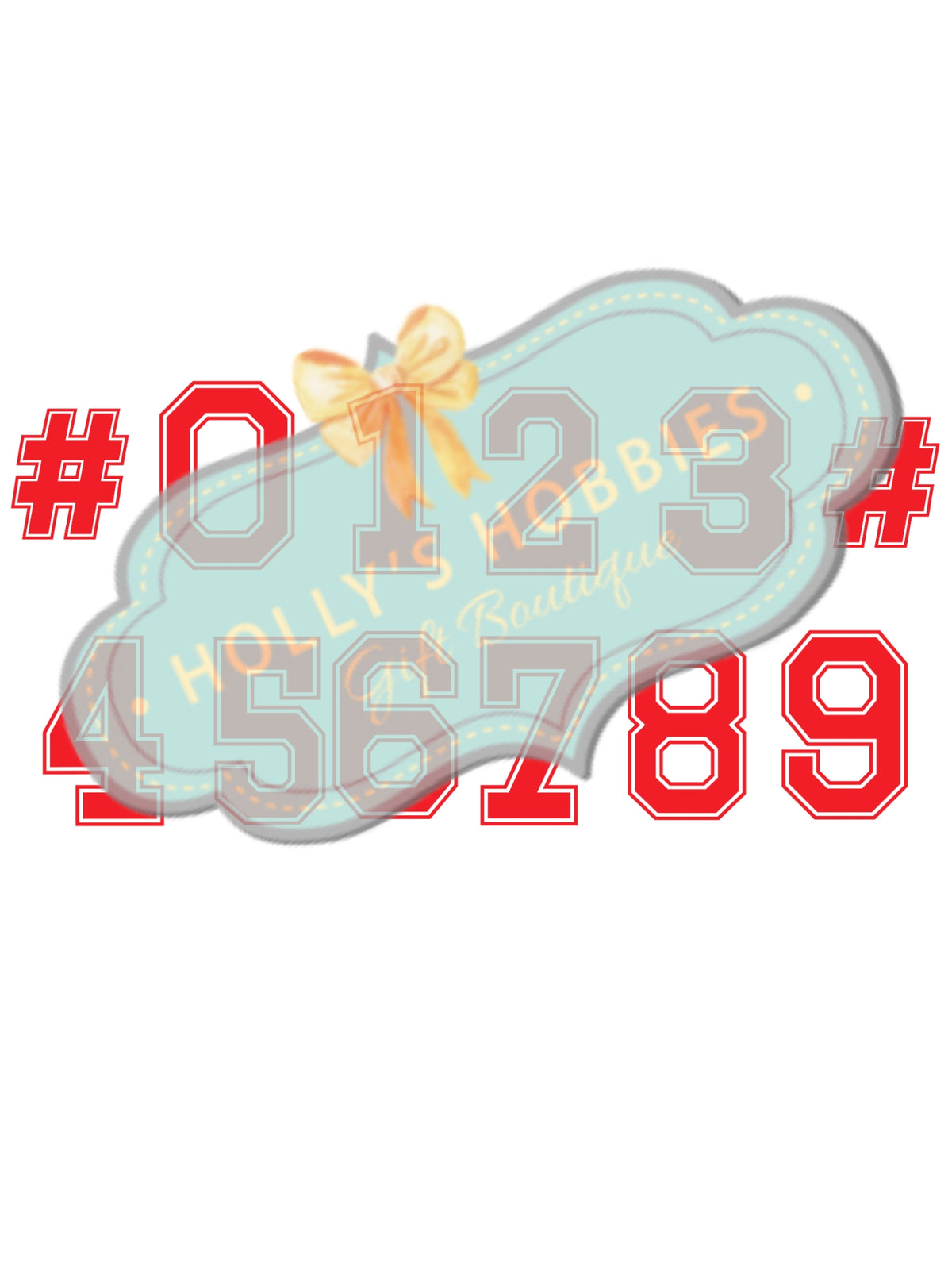 Transfer- Red Numbers