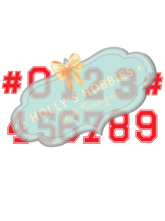 Transfer- Red Numbers